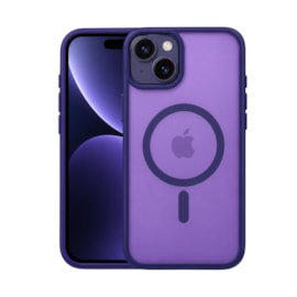 Capa Fosca Magsafe iPhone 15 Plus Roxa