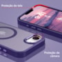 Capa Fosca Magsafe Iphone 16e roxa