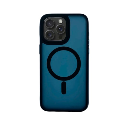 Capa Fosca Magsafe para iPhone 15 Pro azul marinho