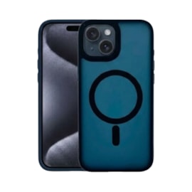 Capa Fosca Magsafe paraiPhone 15 azul marinho