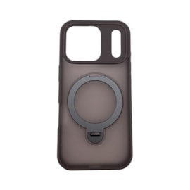 Capa Fosca Stand 360 iPhone 17 Pro Cinza