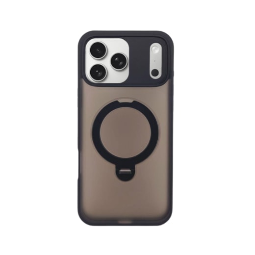 Capa Fosca Stand 360 iPhone 17 Pro Preta