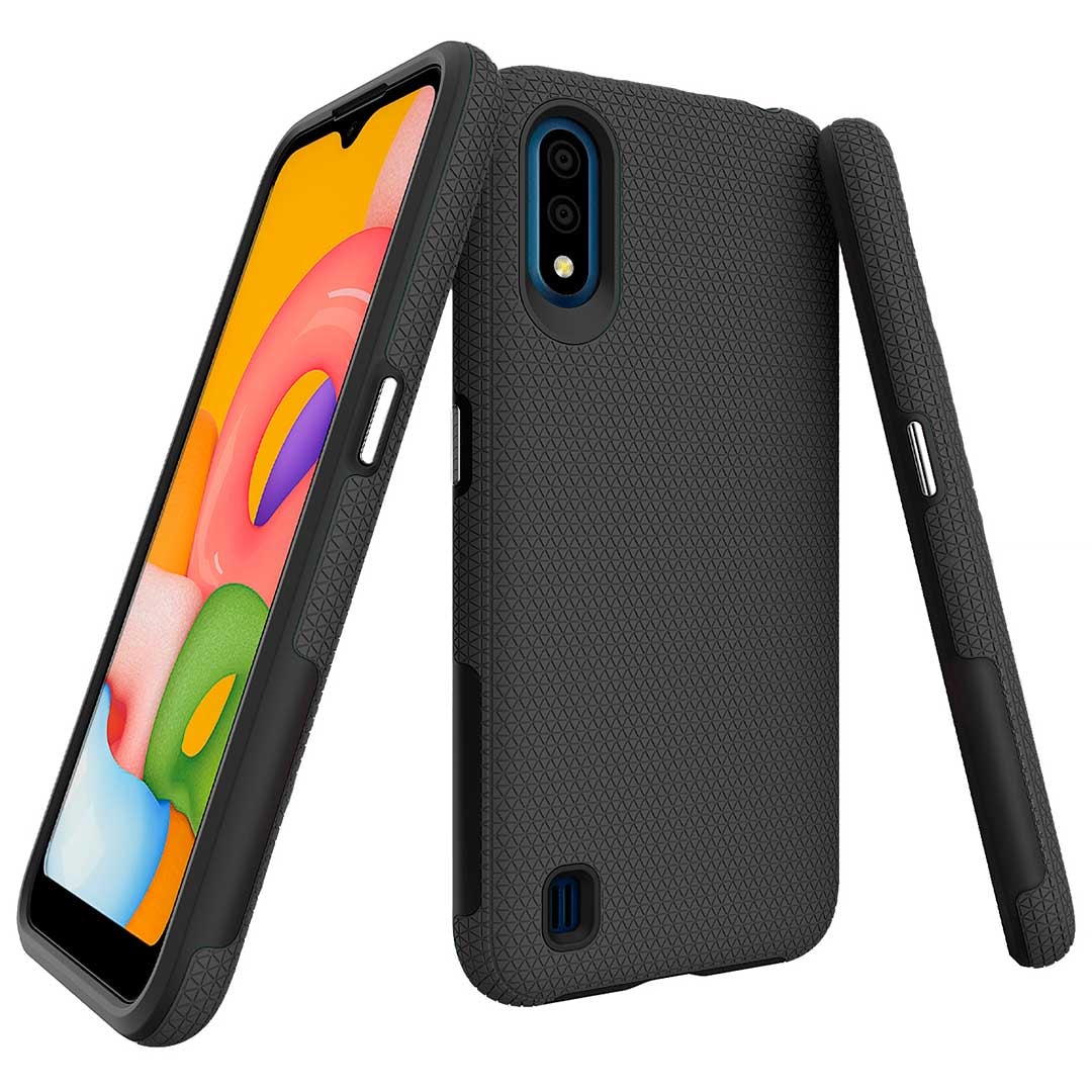 Capa hardbox Samsung A01 preta.