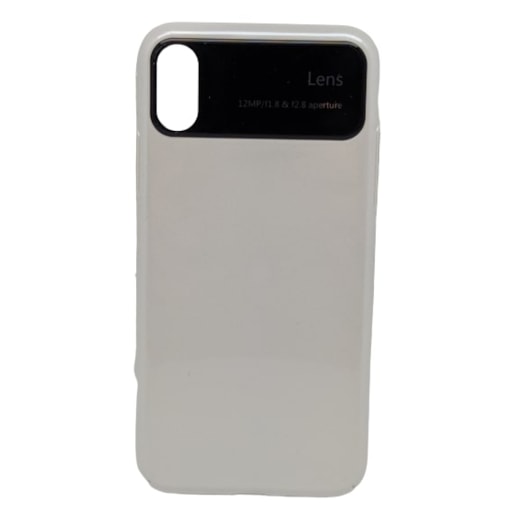 Capa lens acrílico iphone x branca