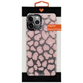 Capa loft case iphone 13 pro max onça rosa