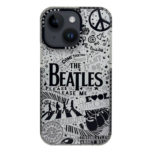 Capa Loft Case iPhone 14 Plus Beatles Black And White