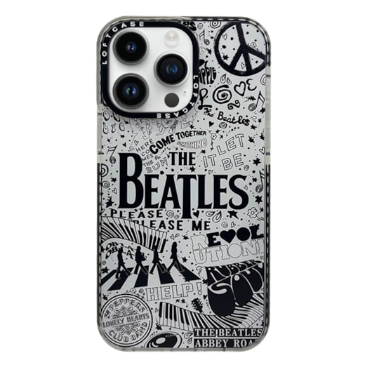 Capa Loft Case iPhone 14 Pro Beatles Black And White