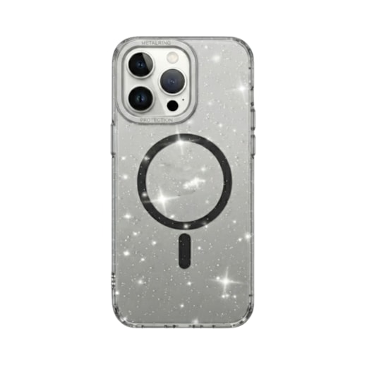 Capa Magsafe Glitter iPhone 15 Pro Preta