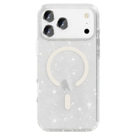 Capa Magsafe Glitter iPhone 17 Pro Branco