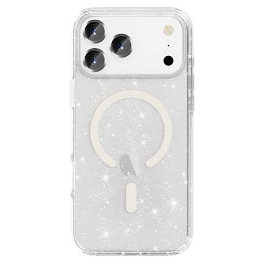Capa Magsafe Glitter iPhone 17 Pro Branco