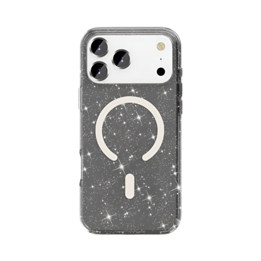 Capa Magsafe Glitter iPhone 17 Pro Preto
