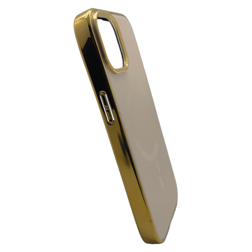 Capa Metal Magsafe para iPhone 15 dourada
