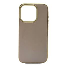 Capa Metal Magsafe para iPhone 15 Pro dourada