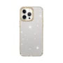 Capa Metalring Glitter iPhone 14 pro dourada