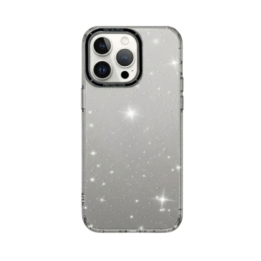Capa Metalring Glitter iPhone 14 pro max preta