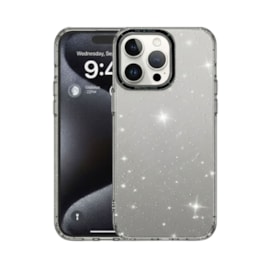 Capa Metalring Glitter iPhone 14 pro max preta
