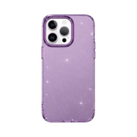 Capa Metalring Glitter iPhone 14 pro max roxa