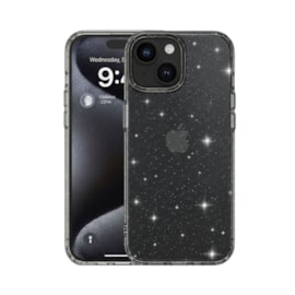 Capa Metalring Glitter iPhone 15 Plus Preta