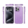 Capa Metalring Glitter iPhone 15 Pro Max roxa