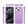 Capa Metalring Glitter iPhone 15 roxa