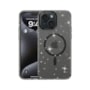 Capa Metalring Glitter Magsafe iPhone 15 preta