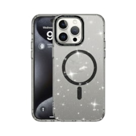 Capa Metalring Glitter Magsafe iPhone 15 Pro pr
