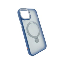 Capa MetalRing Magstand iPhone 13 prata e azul