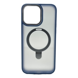 Capa MetalRing Magstand iPhone 15 Pro Max prata az