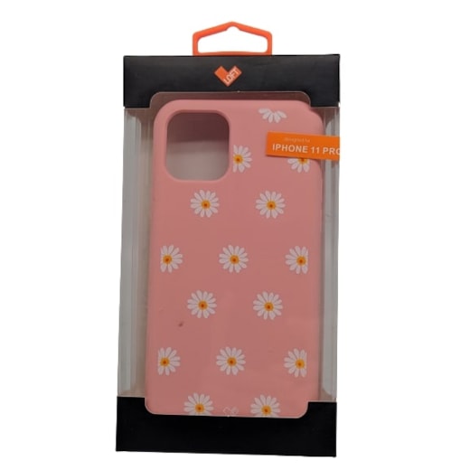 Capa premium silicone daisy iphone 11 pro rosa
