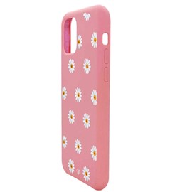 Capa premium silicone daisy iphone 11 pro rosa