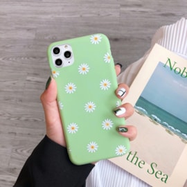 Capa premium silicone daisy iphone 11 pro verde