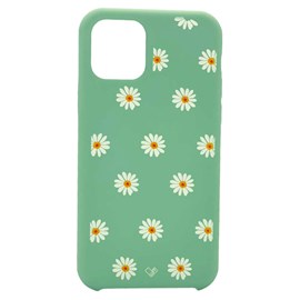 Capa premium silicone daisy iphone 11 pro verde