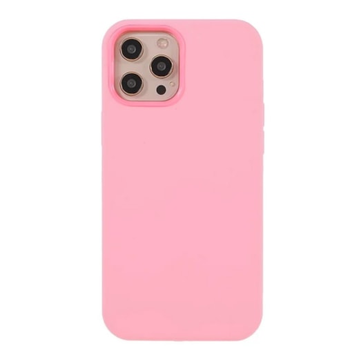 Capa premium silicone iphone 12 12 pro rosa