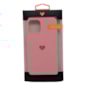 Capa premium silicone iphone 12 12 pro rosa