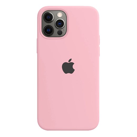 Capa premium silicone iPhone 12-12 Pro rosa.