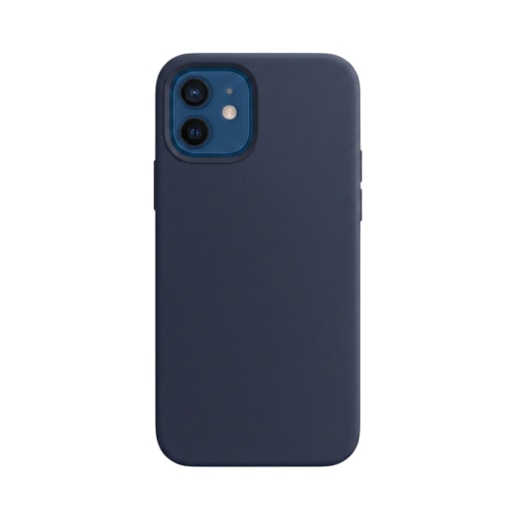 Capa premium silicone iphone 12 mini azul marinho