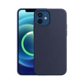 Capa premium silicone iphone 12 mini azul marinho