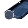 Capa premium silicone iphone 12 mini azul marinho