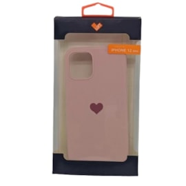 Capa premium silicone iphone 12 mini bege