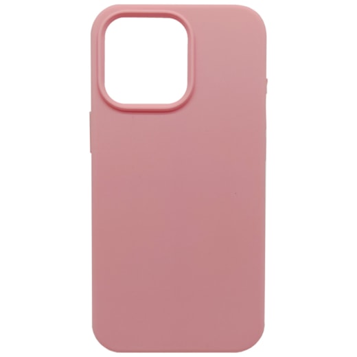 Capa premium silicone iphone 13 pro max rosa