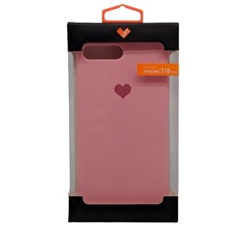 Capa premium silicone iphone 7 8 plus rosa