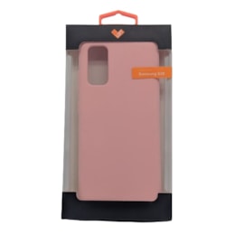 Capa premium silicone samsung s20 rosa