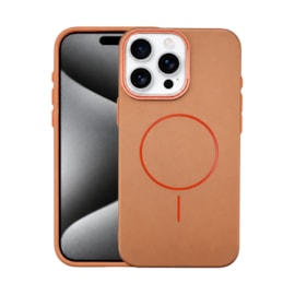 Capa Slim Lines Magsafe iPhone 16 Pro Marrom