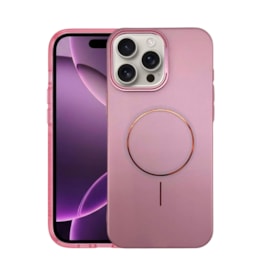 Capa Slim Lines Magsafe iPhone 16 Pro Max  Rosa