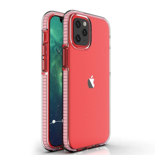 Capa tpu frame iphone 12 12 pro rosa