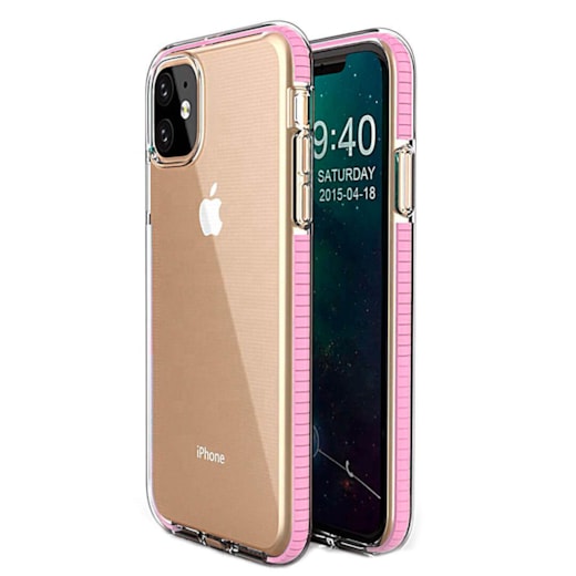 Capa tpu frame iphone 12 mini rosa