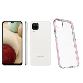 Capa Tpu Frame para Samsung A12 rosa