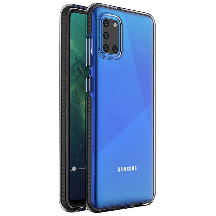 Capa tpu frame Samsung A31 preto.
