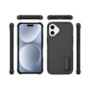 Capa Triple Defense iPhone 16 Plus Preta