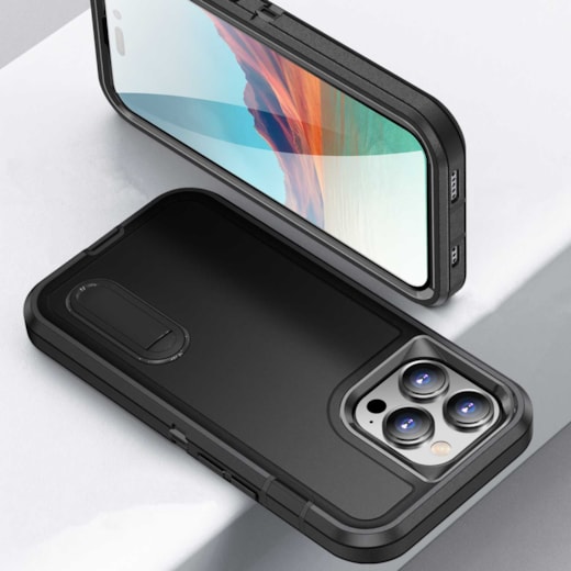 Capa Triple Defense iPhone 16 Pro Max Preta